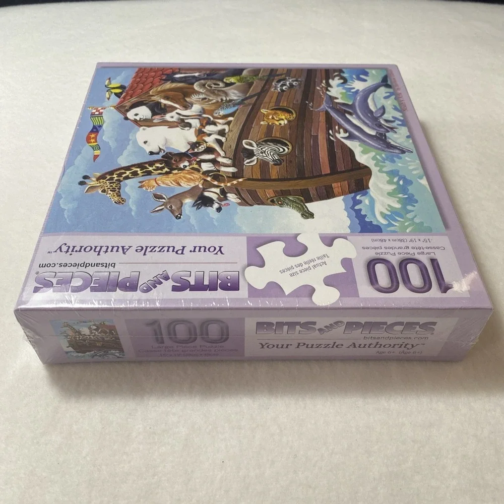 Bits And Pieces Noah's Ark Jigsaw Puzzle 100 Large Piece New Sealed Recycled